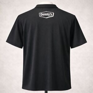 Vintage Denny’s Black Unisex Embroidered Short Sleeve Button Shirt M